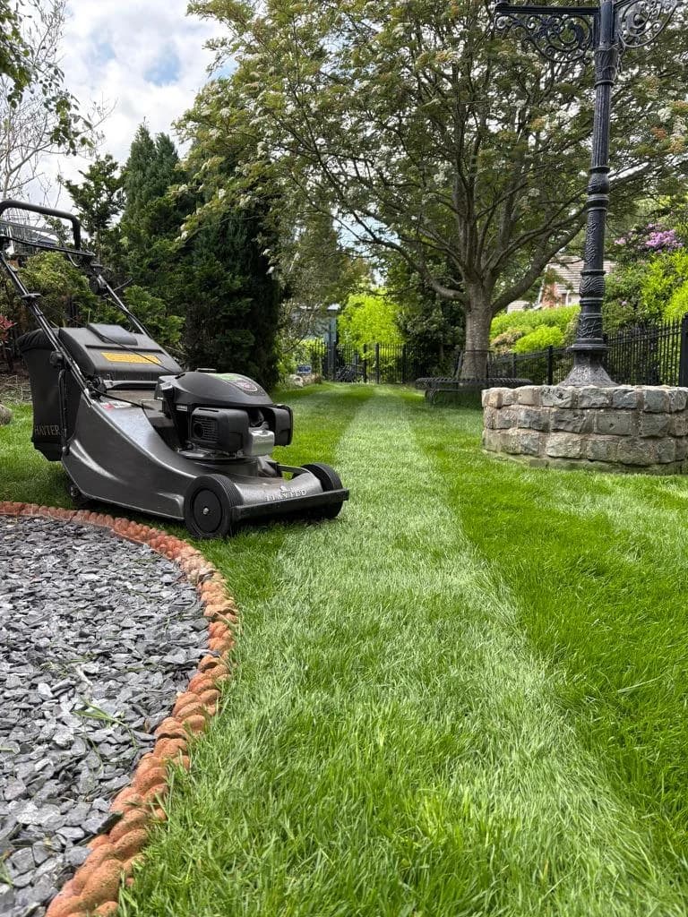 Manicured lawn finish